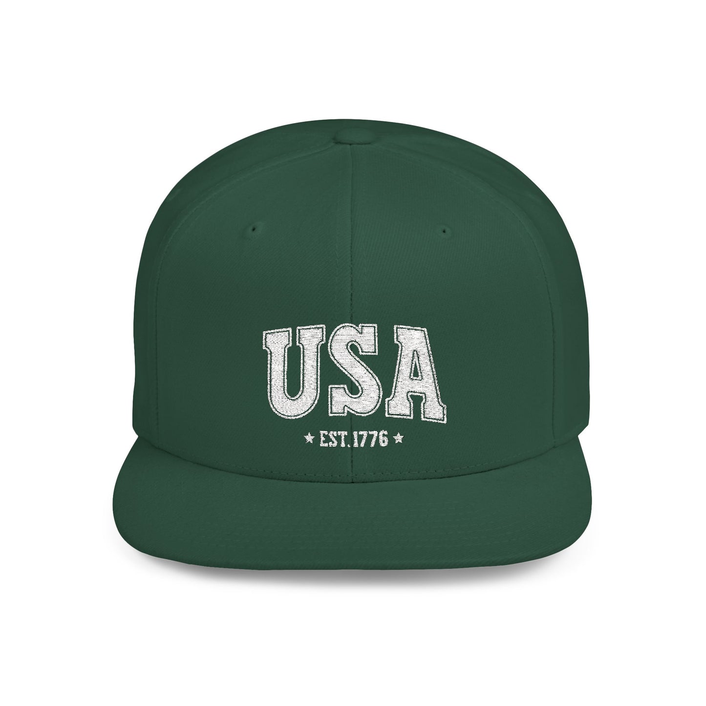 Princess Grace USA Flat Bill Snapback Cap - Est. 1776 | Casual Style for All Occasions