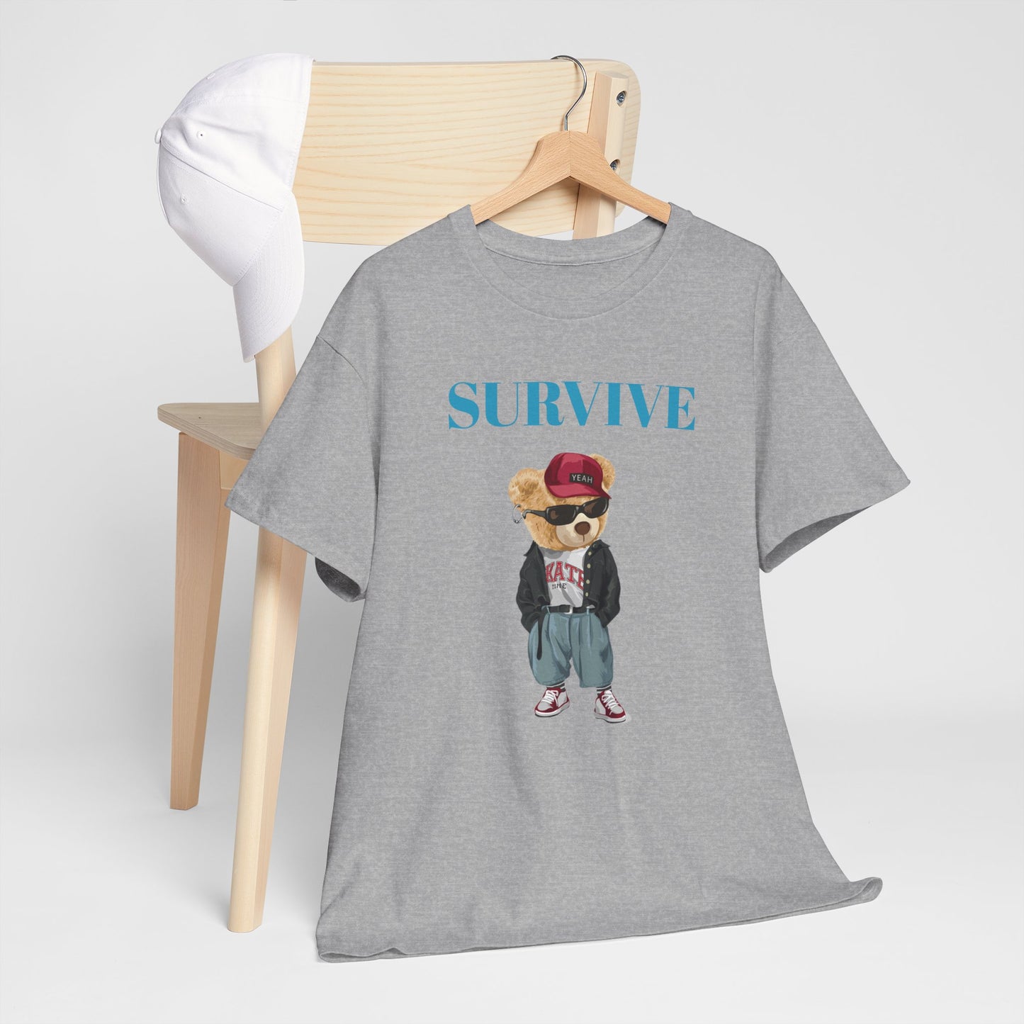 Princess Grace Survive Graphic Unisex Heavy Cotton Tee Trendy Streetwear Style