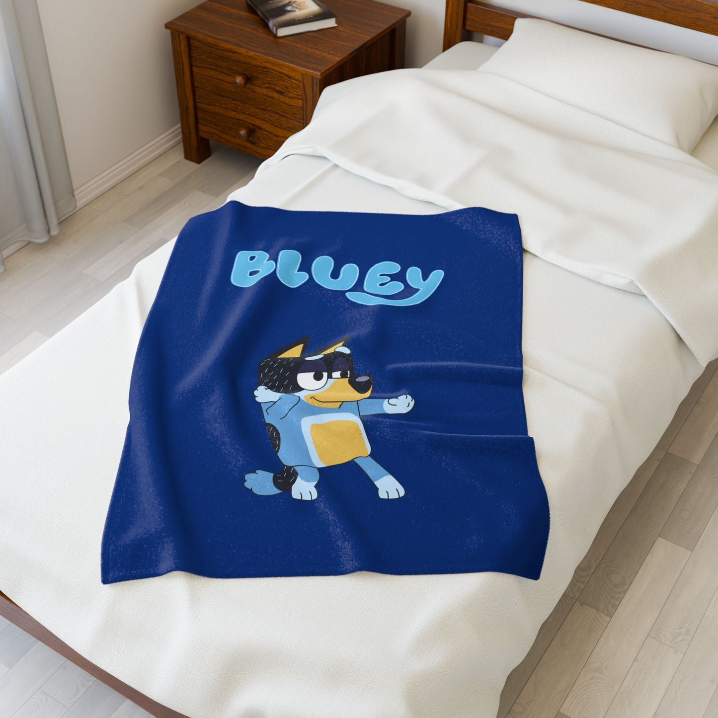 Princess Grace Bluey Velveteen Plush Blanket Cozy Kids Throw for Home & Playtime