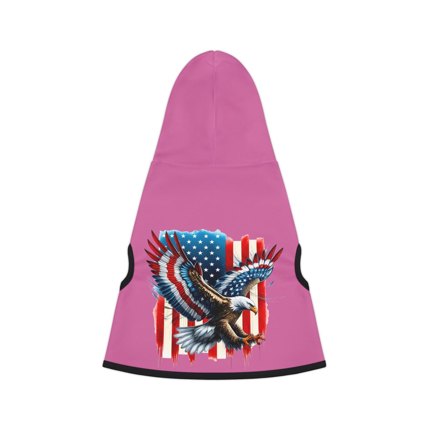 Princess Grace Patriotic Eagle Pet Hoodie Pink Dog Apparel for Celebrations & Holidays