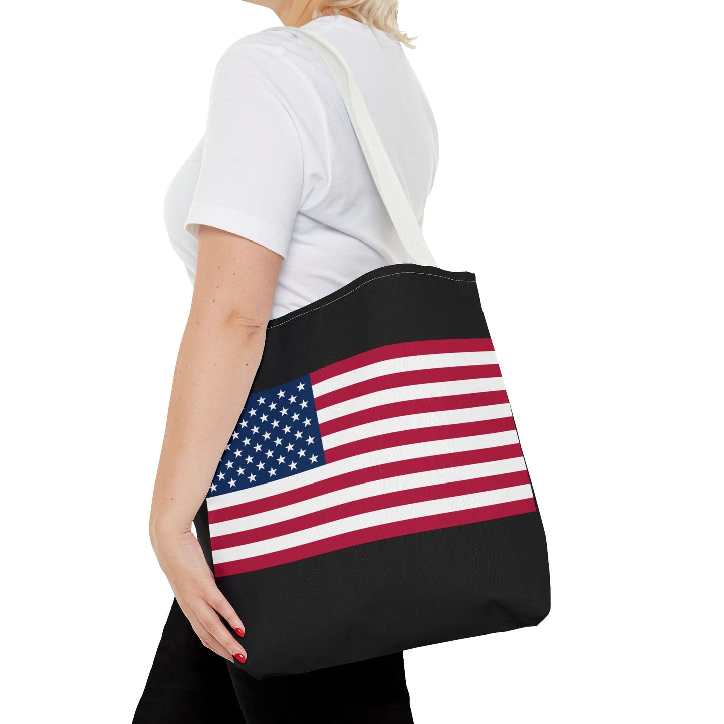 Princess Grace Patriotic Tote Bag USA Flag Design Ideal for Independence Day & Everyday Use