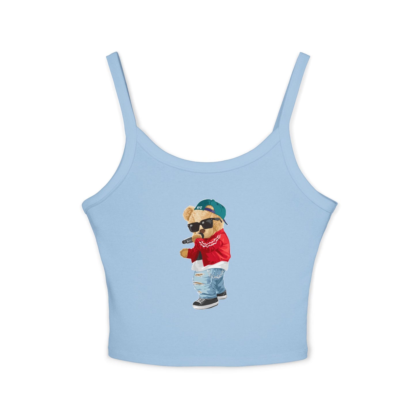 Princess Grace Cute Graphic Women's Spaghetti Strap Tank Top Trendy Bear Design