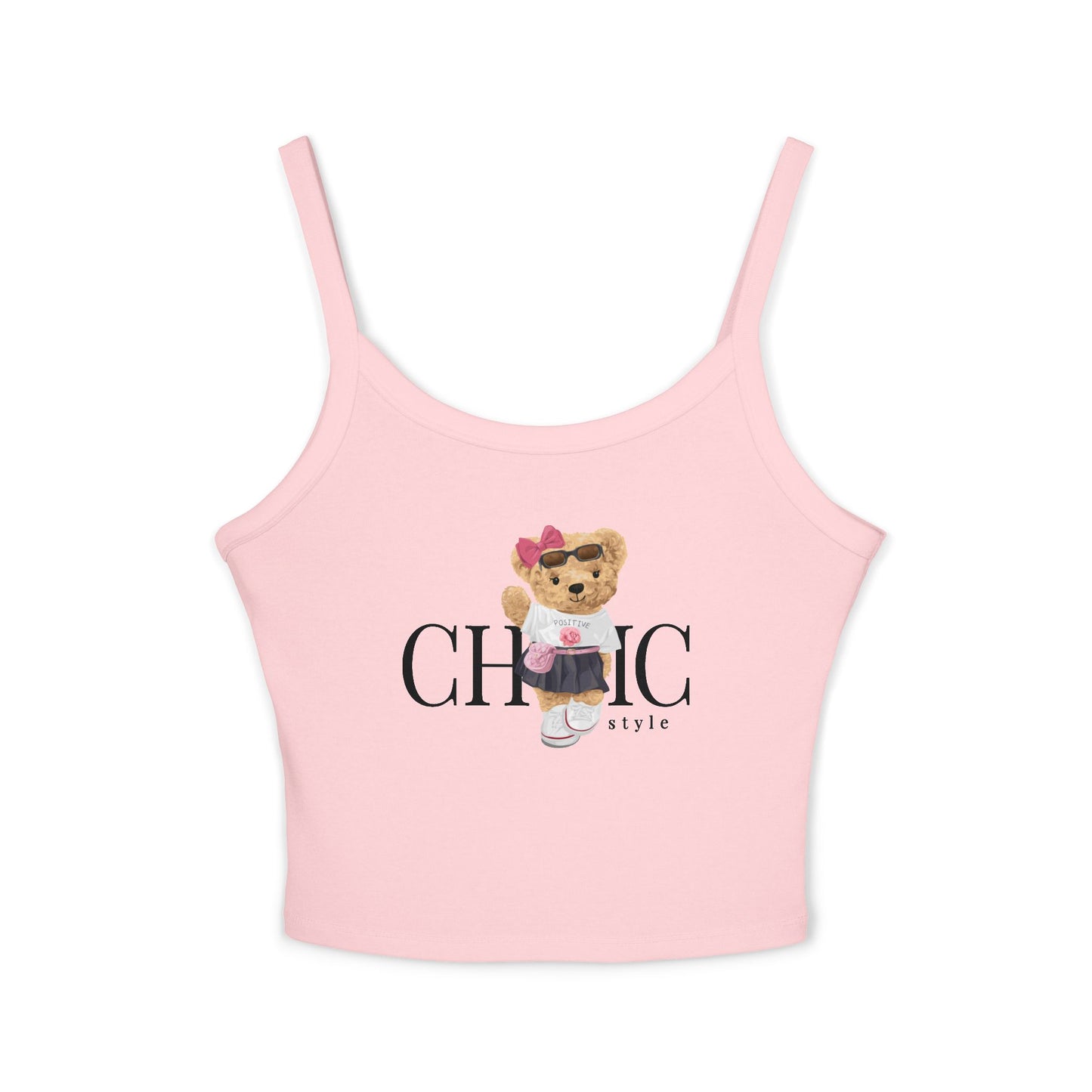 Princess Grace Chic and Cute Women's Spaghetti Strap Tank Top Perfect for Summer Vibes