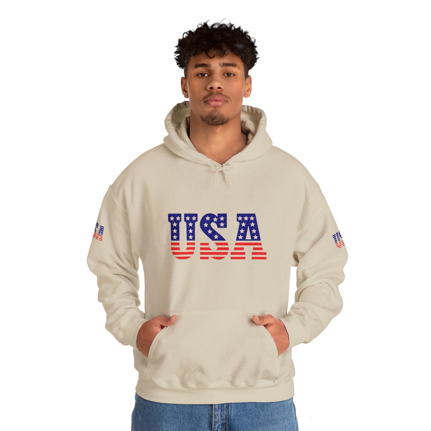 Princess Grace USA Proud Unisex Heavy Blend Hooded Sweatshirt Patriotic Eagle Design