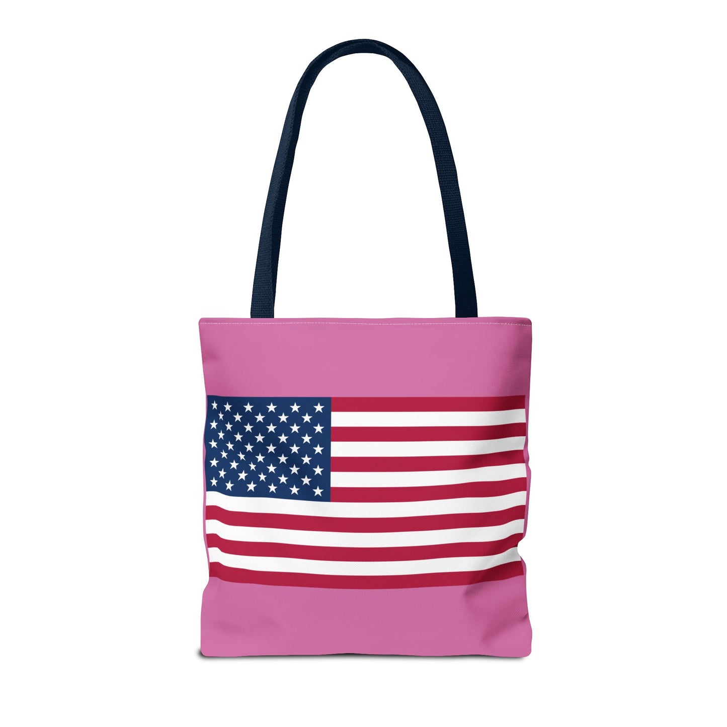 Princess Grace Patriotic Pink Tote Bag with American Flag Design