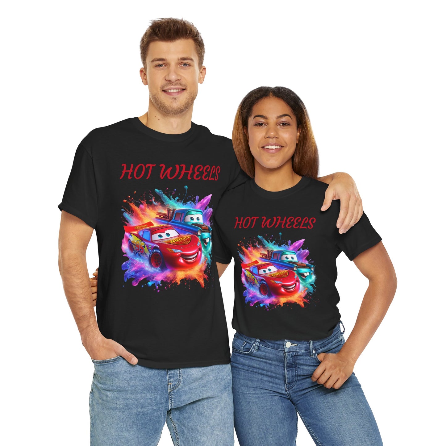 Princess Grace Hot Wheels Cotton Tee Fun and Colorful Graphic T-Shirt for Car Lovers