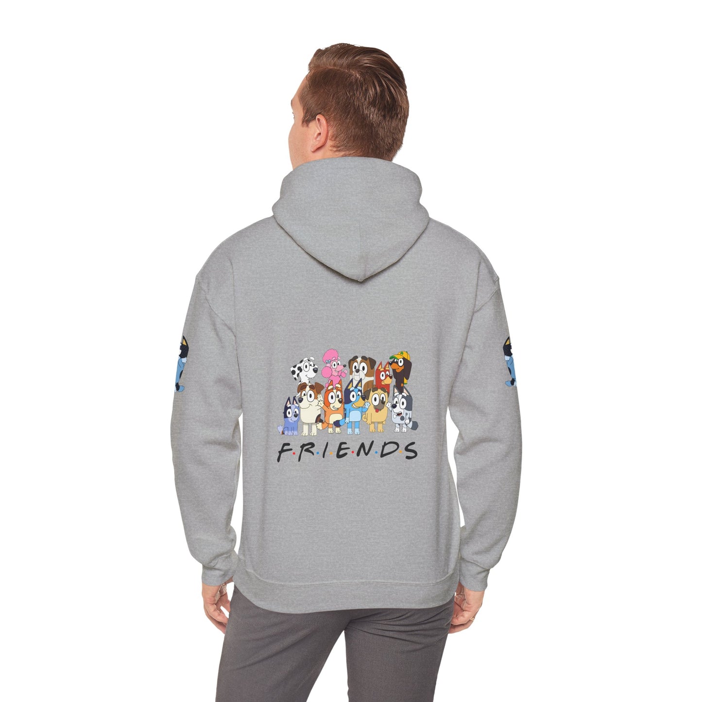 Princess Grace Bluey Unisex Heavy Blend Hooded Sweatshirt 'Friends' Cartoon Design