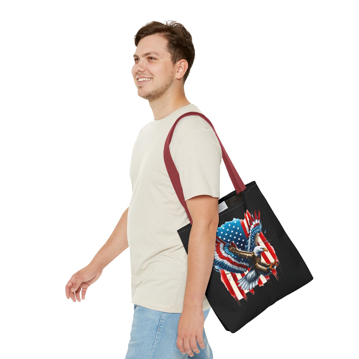 Princess Grace Patriotic Eagle Tote Bag American Flag Design