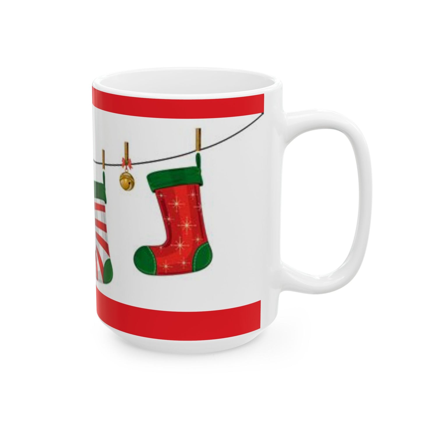 Princess Grace Festive Stocking Ceramic Mug Perfect Holiday Gift