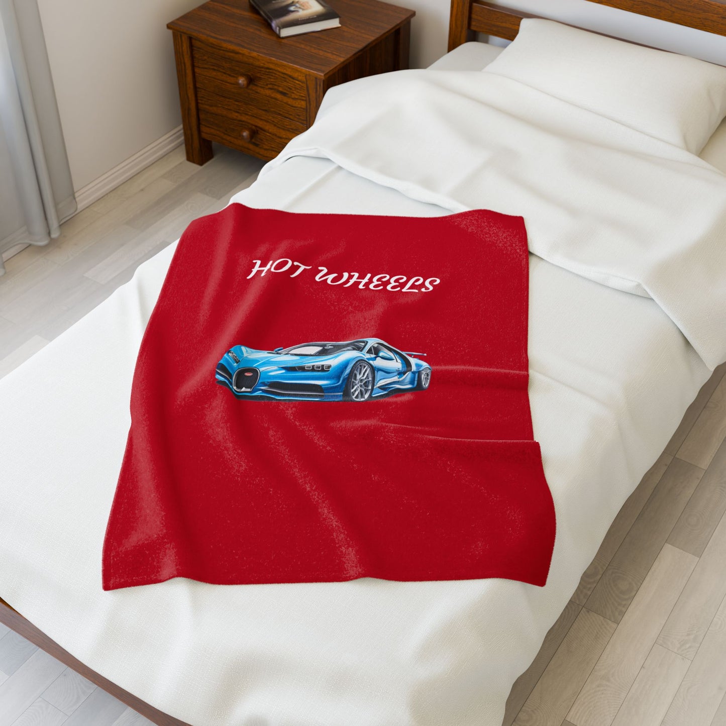 Princess Grace Hot Wheels Race Car Themed Velveteen Plush Blanket Perfect Gift for Car Enthusiasts