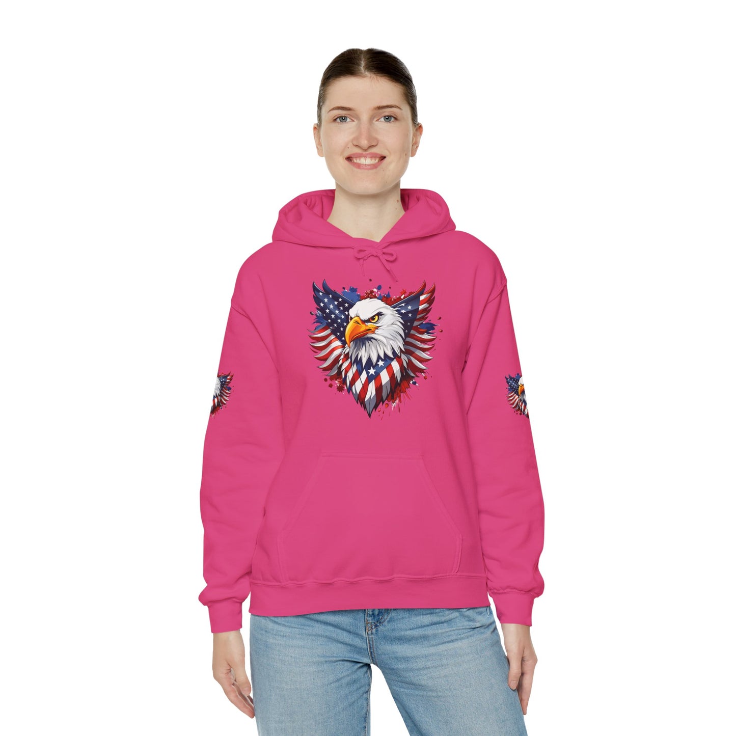 Princess Grace Patriotic Eagle Hoodie Unisex Heavy Blend Hooded Sweatshirt