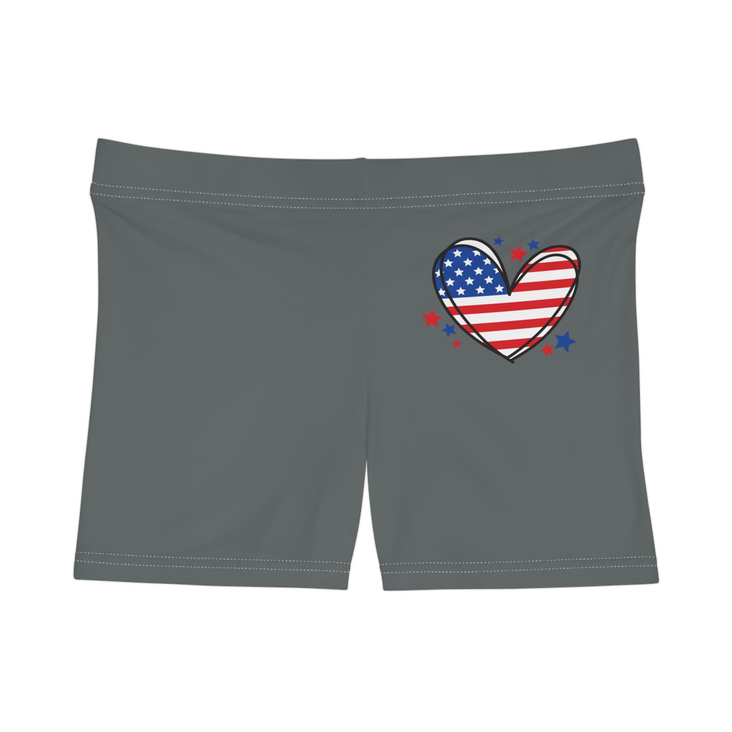 Princess Grace Patriotic Women's Shorts with Love Heart Design