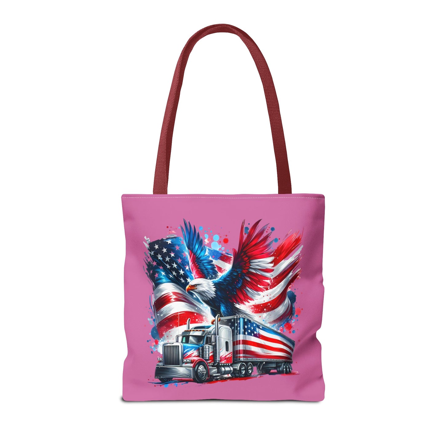 Princess Grace Patriotic Eagle Truck Tote Bag American Flag Design for Truck Enthusiasts