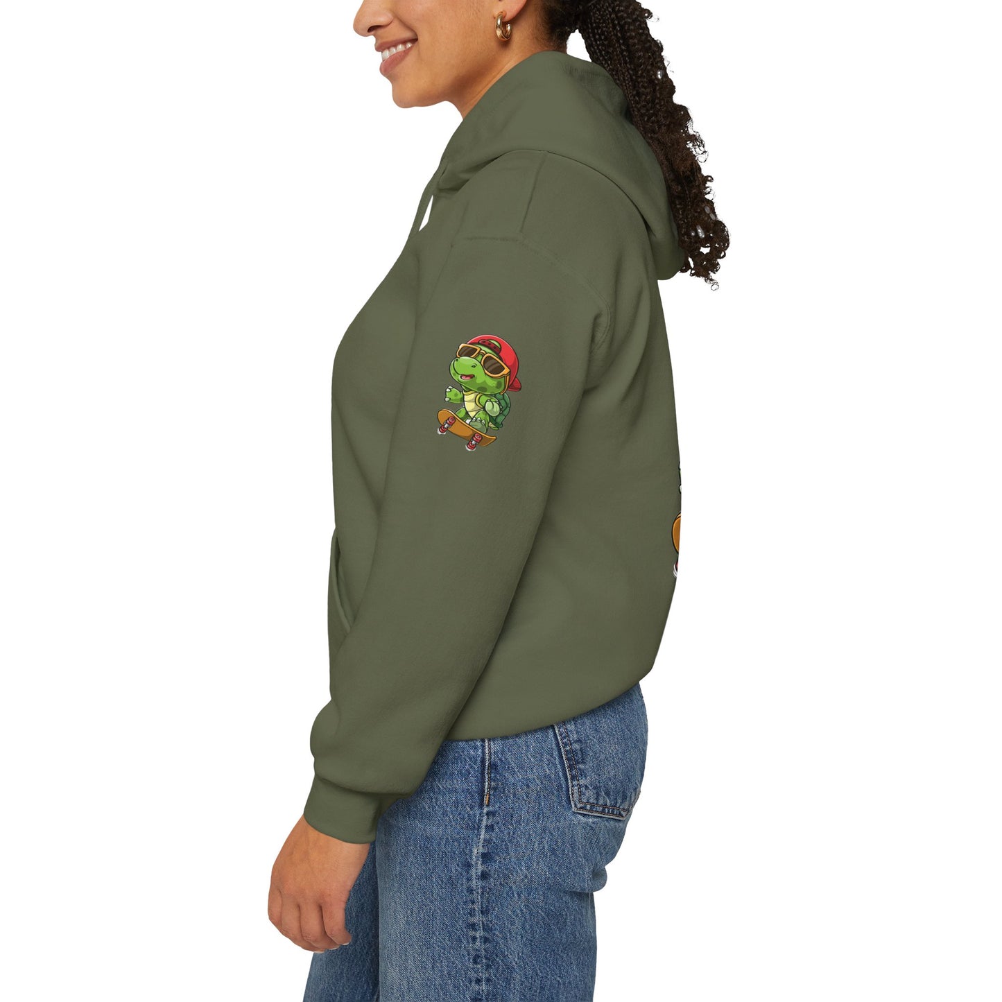 Princess Grace Cool Skateboarding Turtle Unisex Hoodie Fun and Stylish