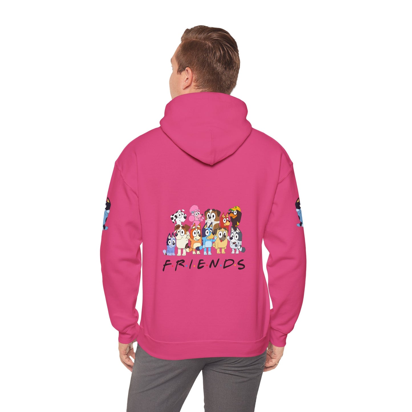 Princess Grace Bluey Unisex Heavy Blend Hooded Sweatshirt 'Friends' Cartoon Design