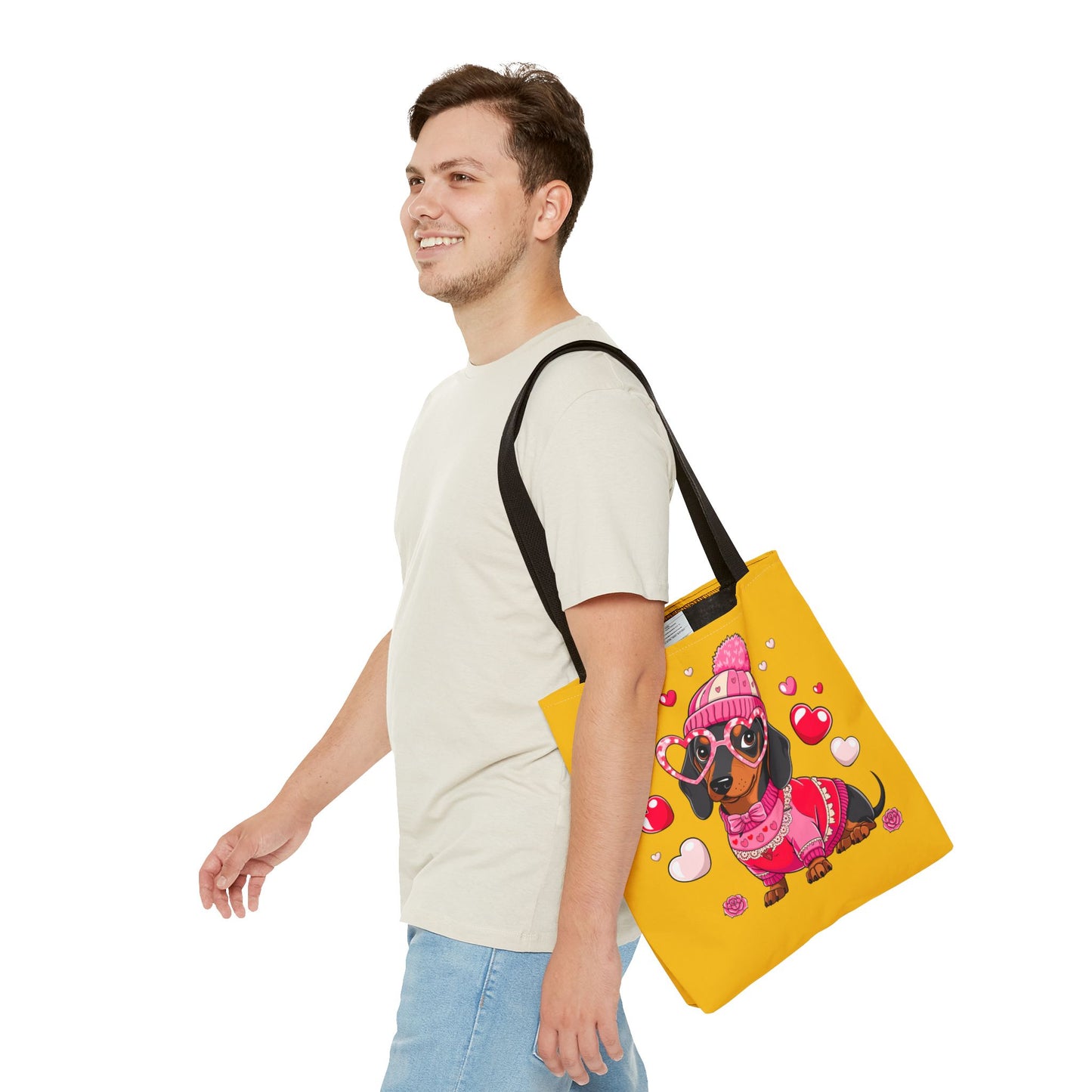 Princess Grace Adorable Dog-Themed Tote Bag for Pet Lovers Cute Valentine's Design