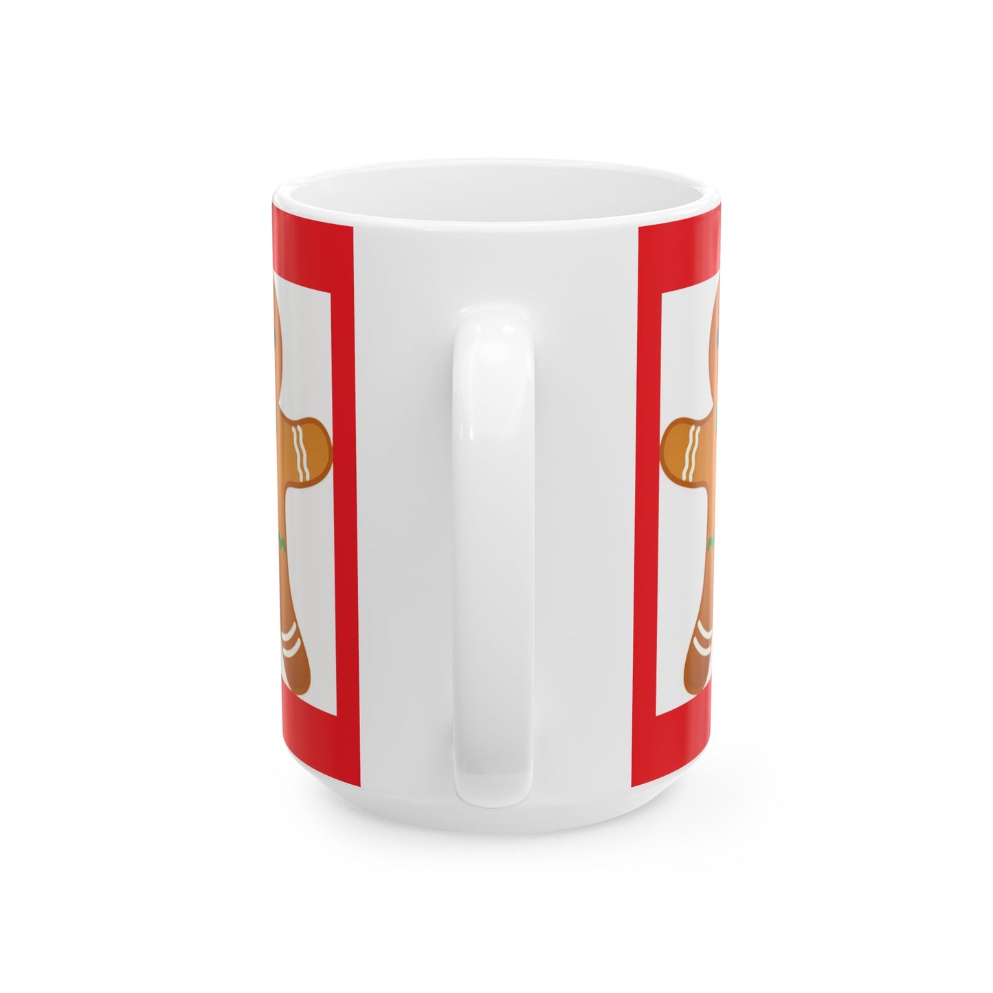 Princess Grace Gingerbread Man Ceramic Mug Festive Holiday Coffee Cup