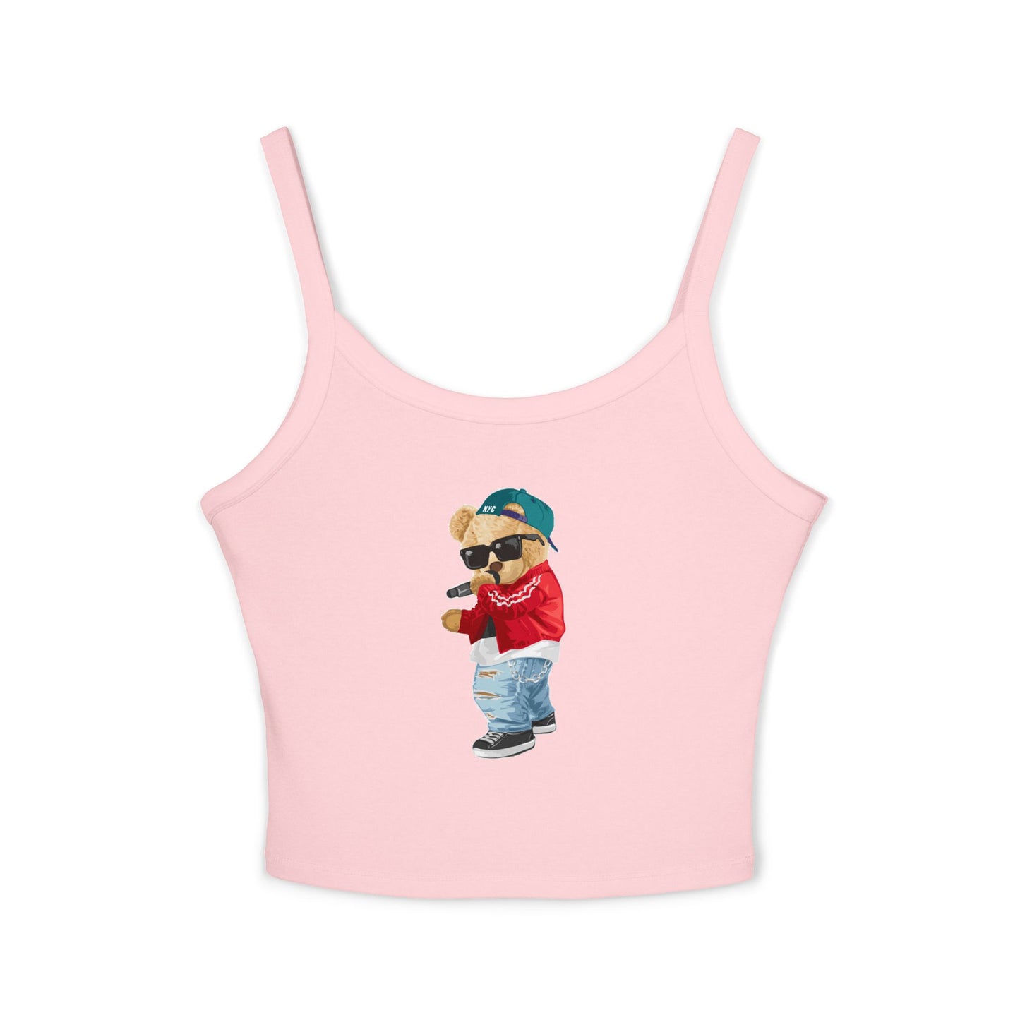 Princess Grace Cute Graphic Women's Spaghetti Strap Tank Top Trendy Bear Design