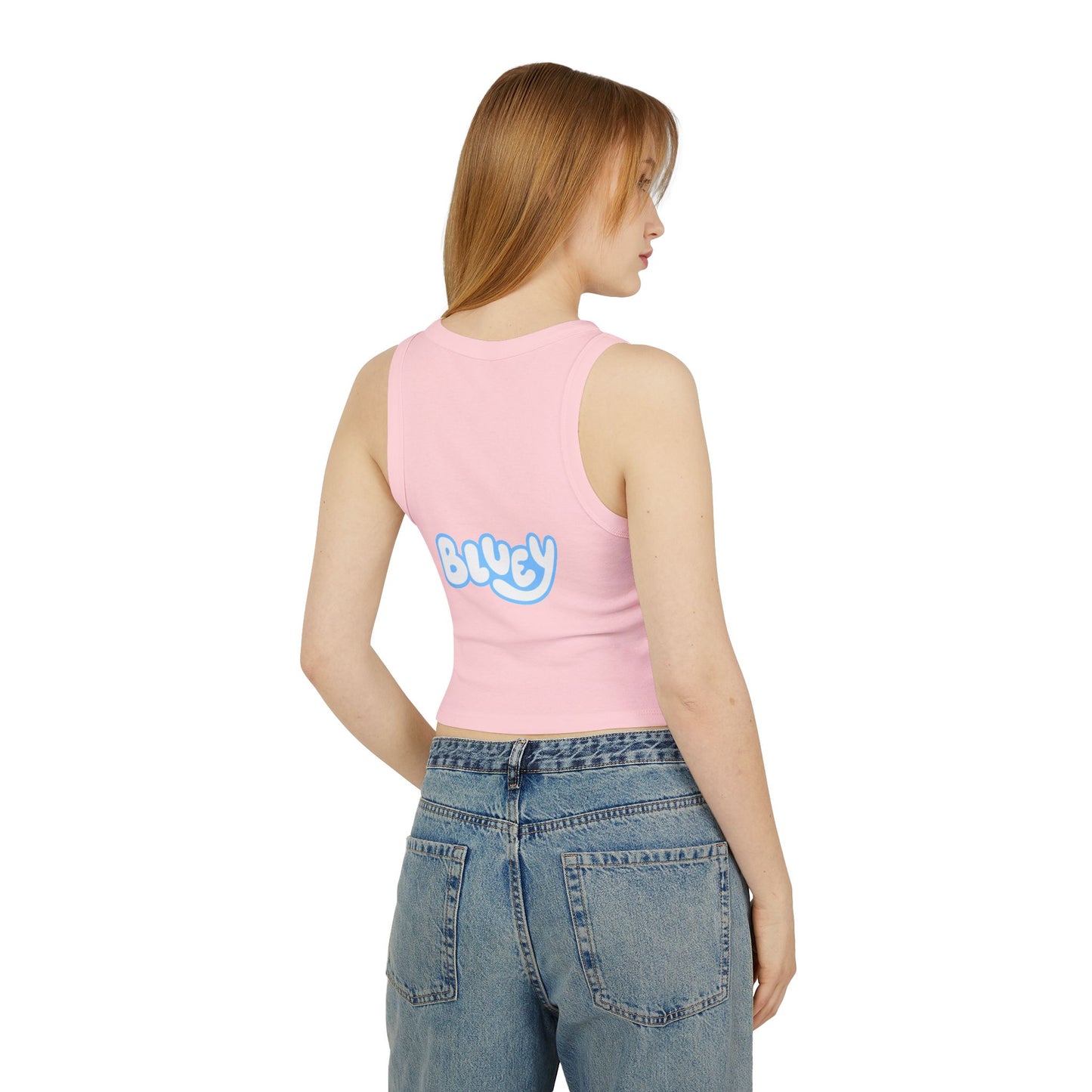 Princess Grace Bluey Women's Micro Rib Racer Tank Top Fun and Stylish for Casual Days