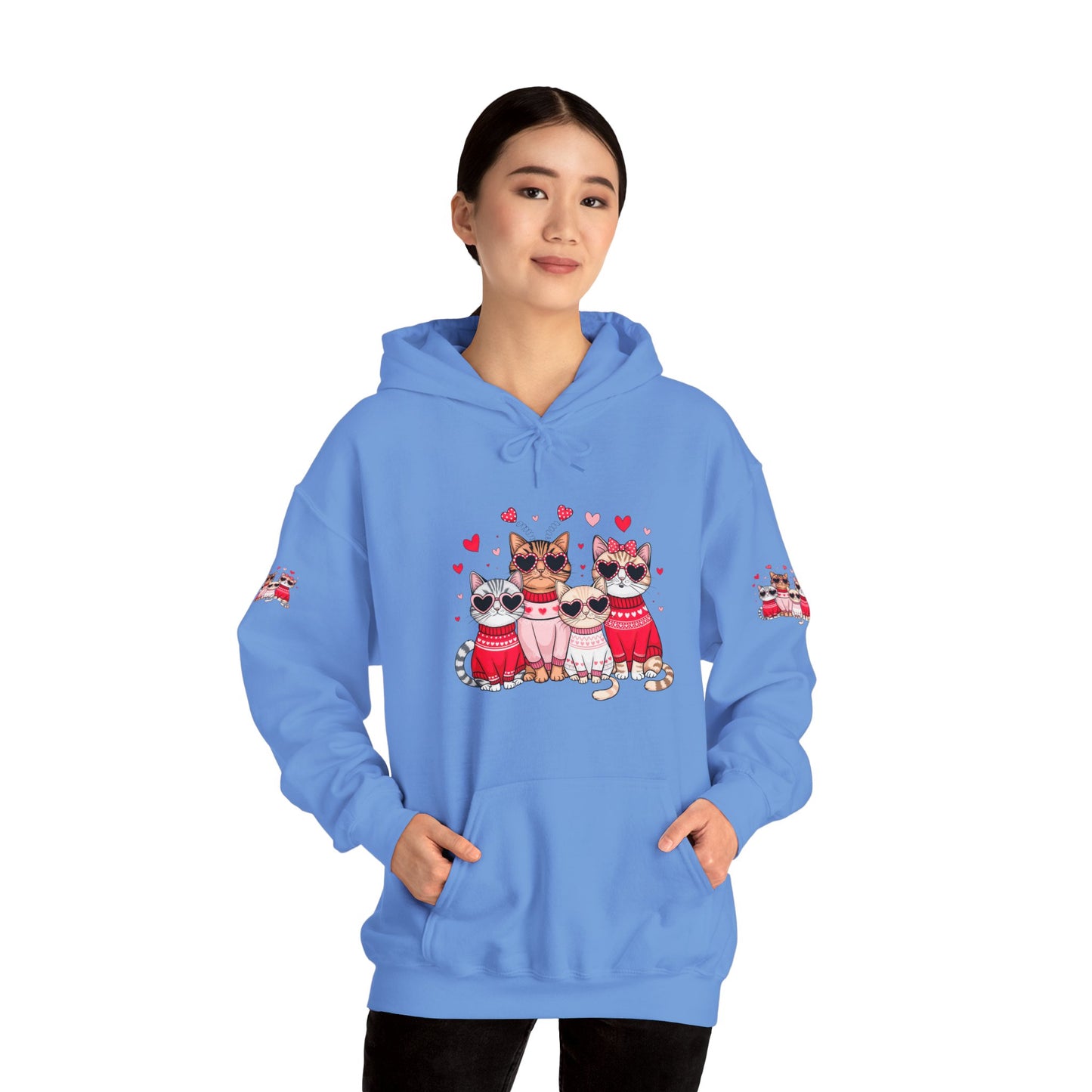 Princess Grace Cute Cat Lovers Hoodie with Heart Design