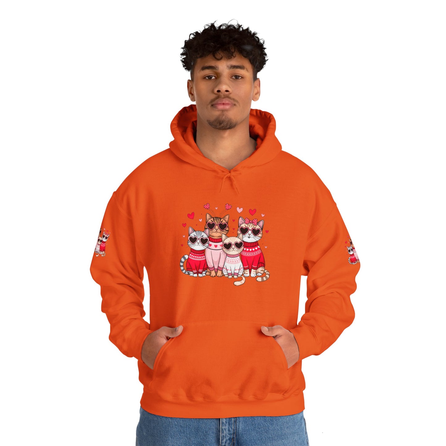 Princess Grace Cute Cat Lovers Hoodie with Heart Design