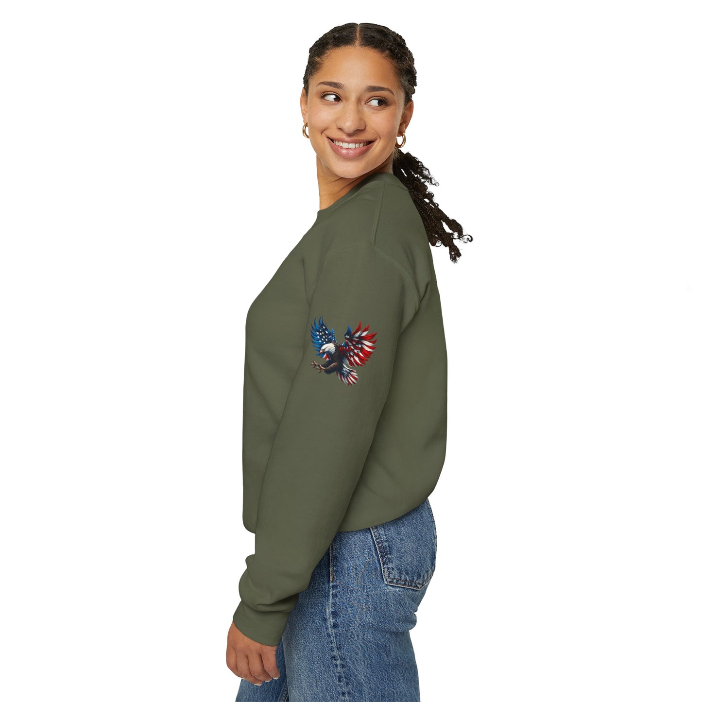 Princess Grace Patriotic Eagle Unisex Crewneck Sweatshirt