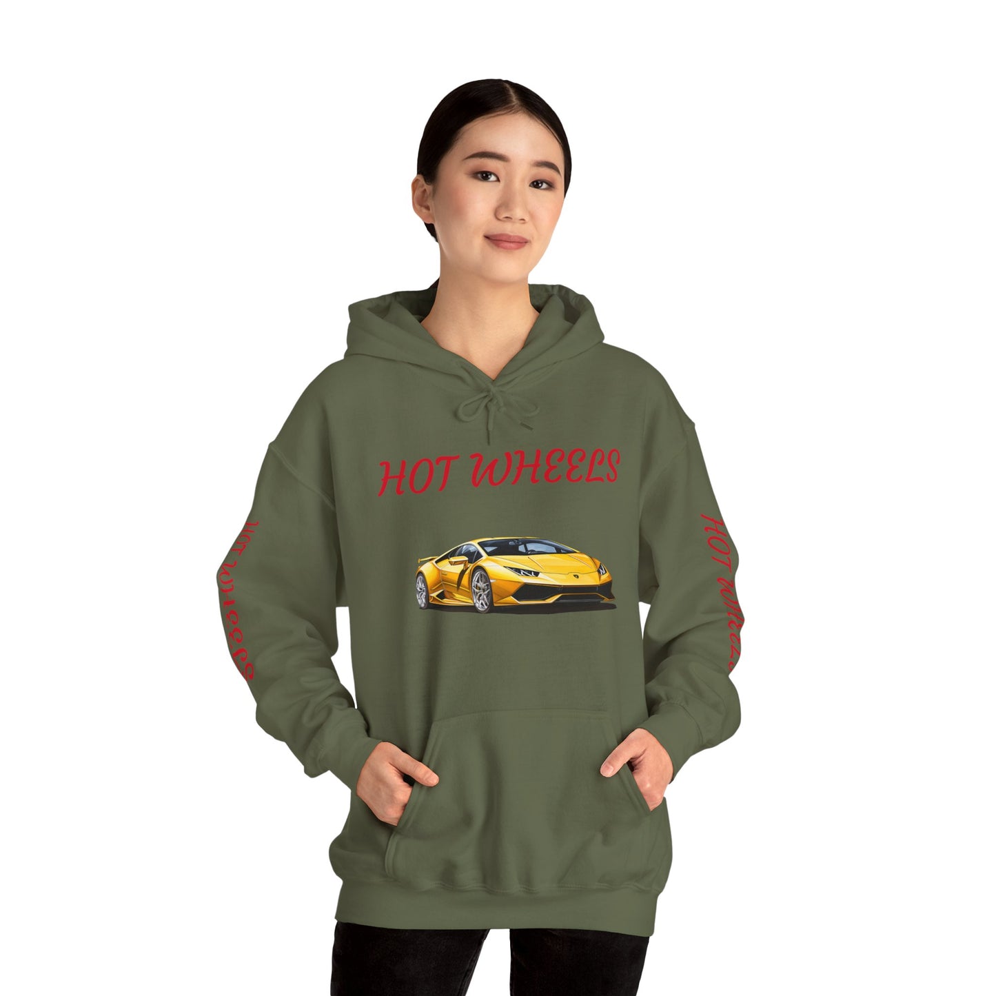 Princess Grace Hot Wheels Unisex Hoodie Yellow Sports Car Graphic Sweatshirt
