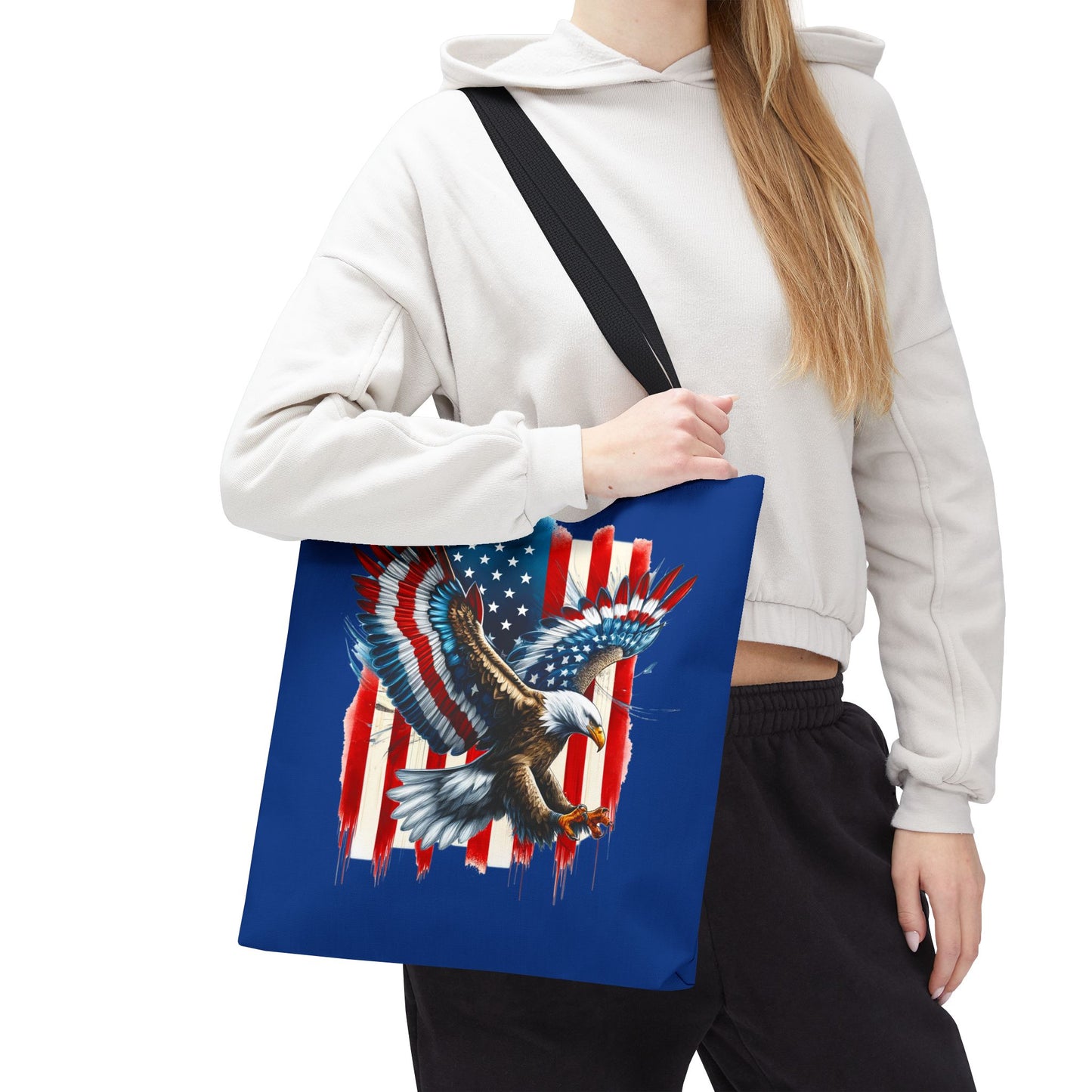 Princess Grace Patriotic Eagle Tote Bag American Flag Design