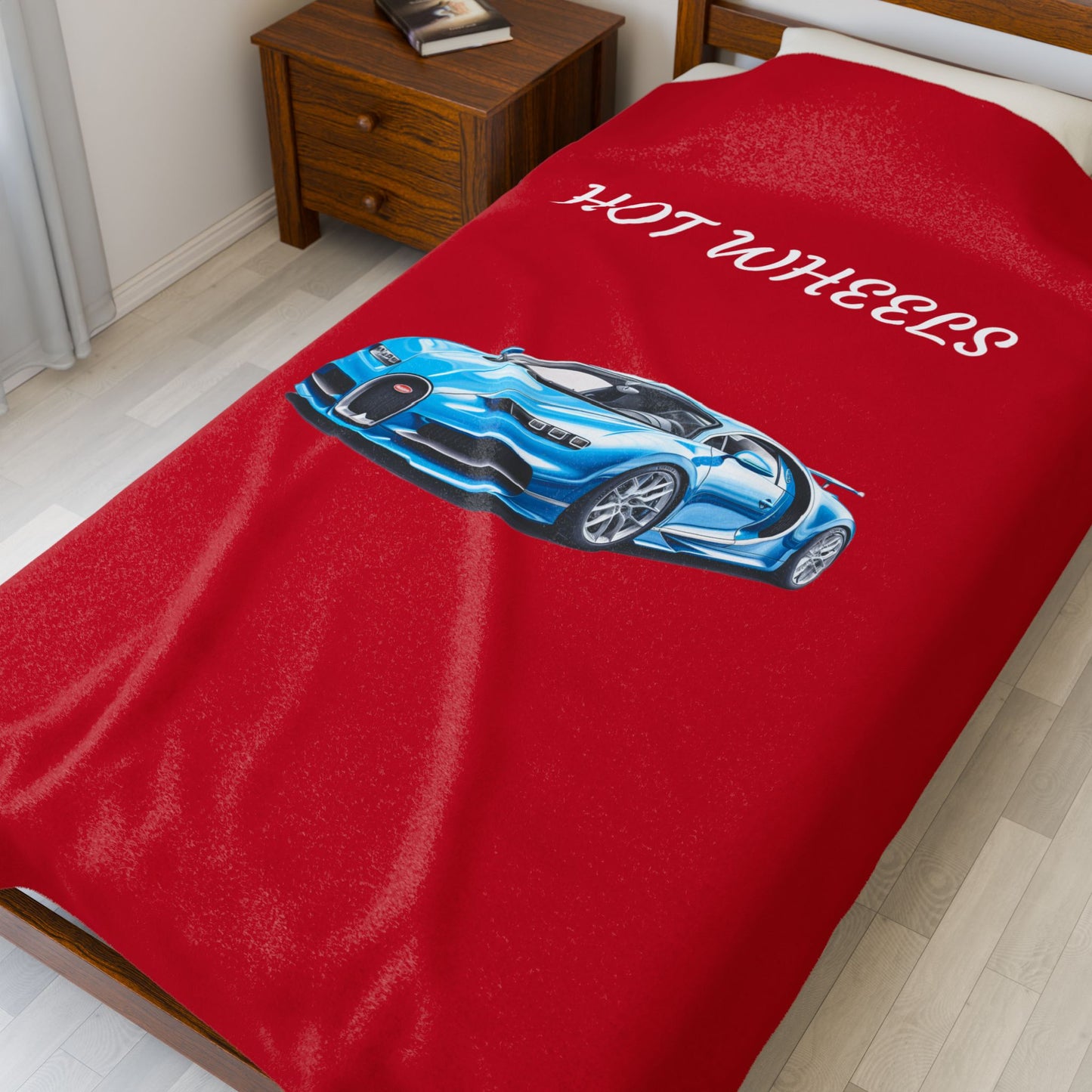 Princess Grace Hot Wheels Race Car Themed Velveteen Plush Blanket Perfect Gift for Car Enthusiasts