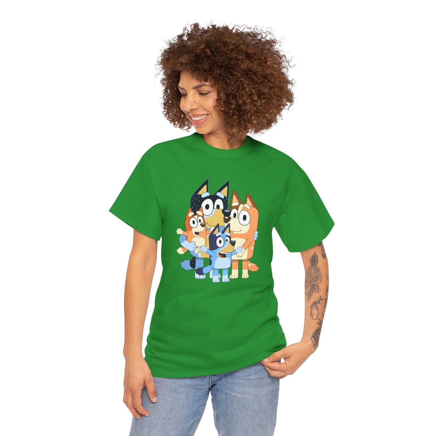 Princess Grace Bluey Family Unisex Heavy Cotton Tee Fun and Stylish for Kids and Adults