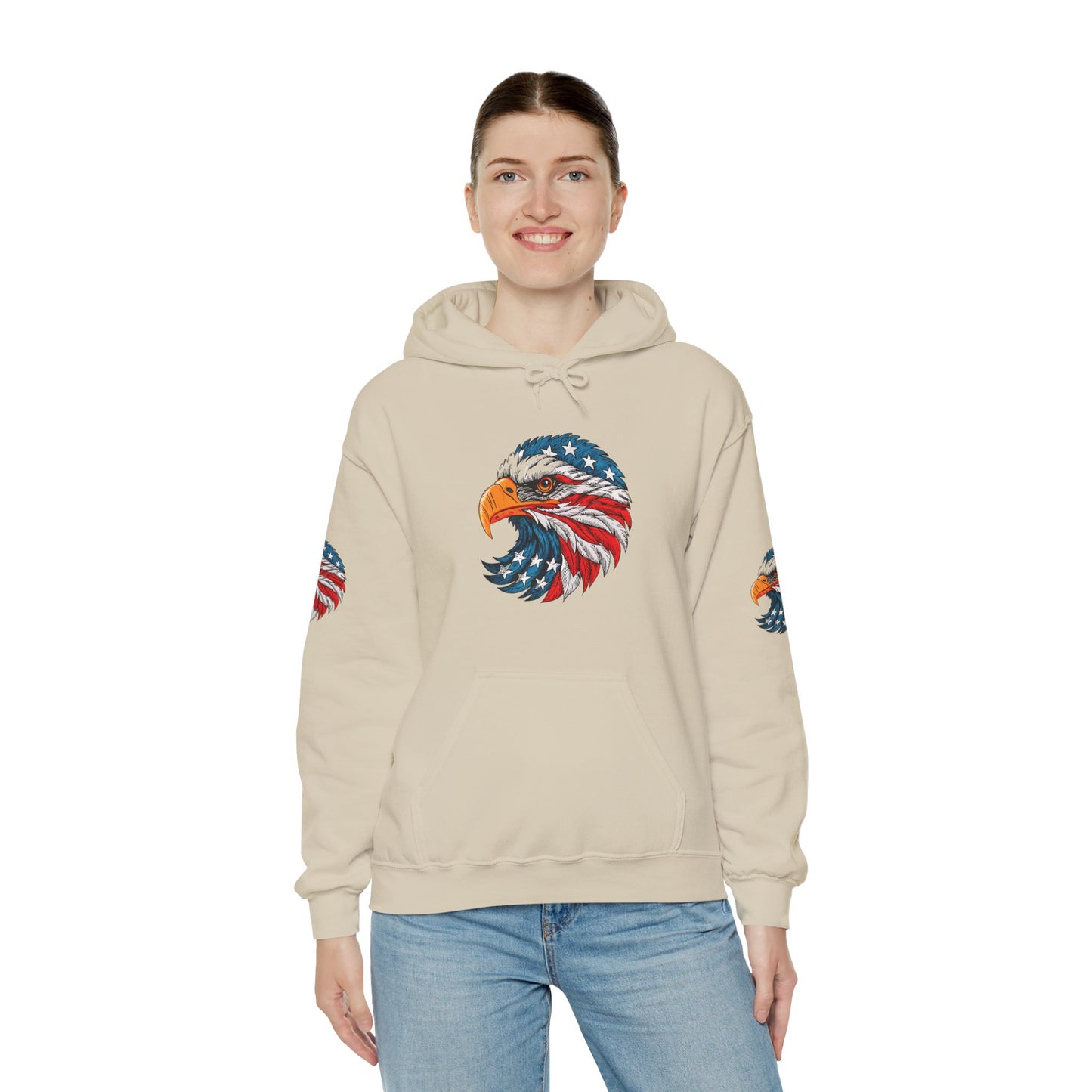Princess Grace Patriotic Eagle Hoodie Unisex Heavy Blend Sweatshirt
