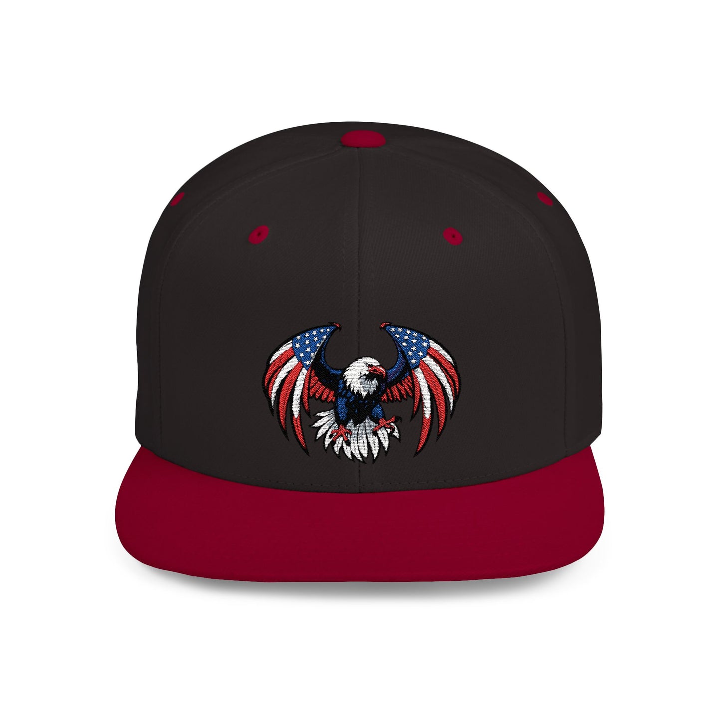 Princess Grace Patriotic Eagle Flat Bill Snapback Hat