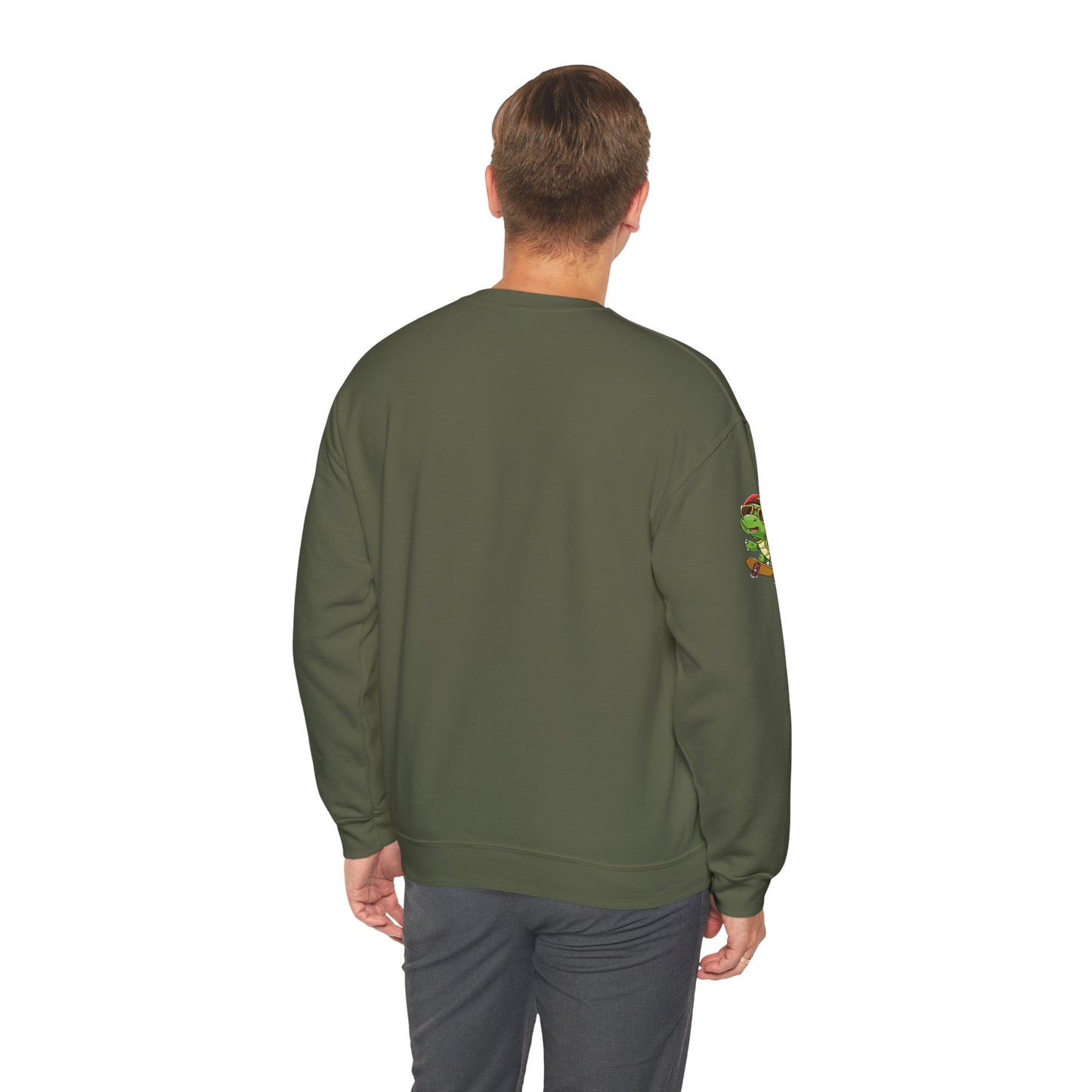 Princess Grace Cool Turtle Skateboarding Crewneck Sweatshirt for Kids and Teens