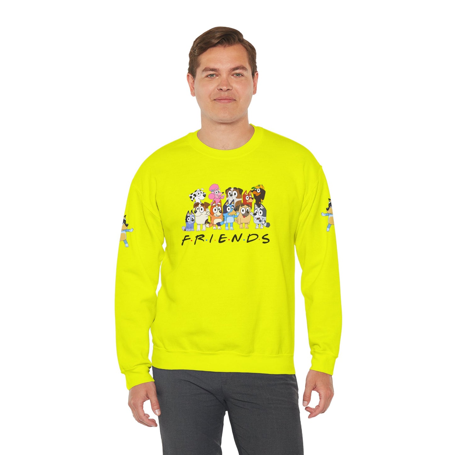 Princess Grace Bluey Friends Inspired Unisex Heavy Blend Crewneck Sweatshirt Cozy Cartoon Vibes