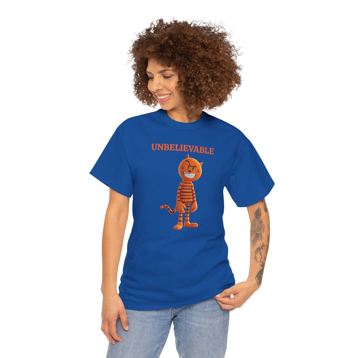 Princess Grace Unbelievable Cat Graphic Unisex Heavy Cotton Tee