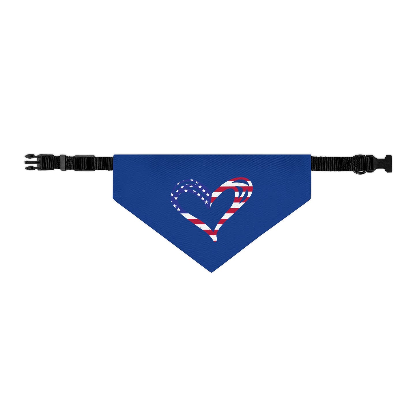 Princess Grace Patriotic Pet Bandana Collar Heart Design for Dogs
