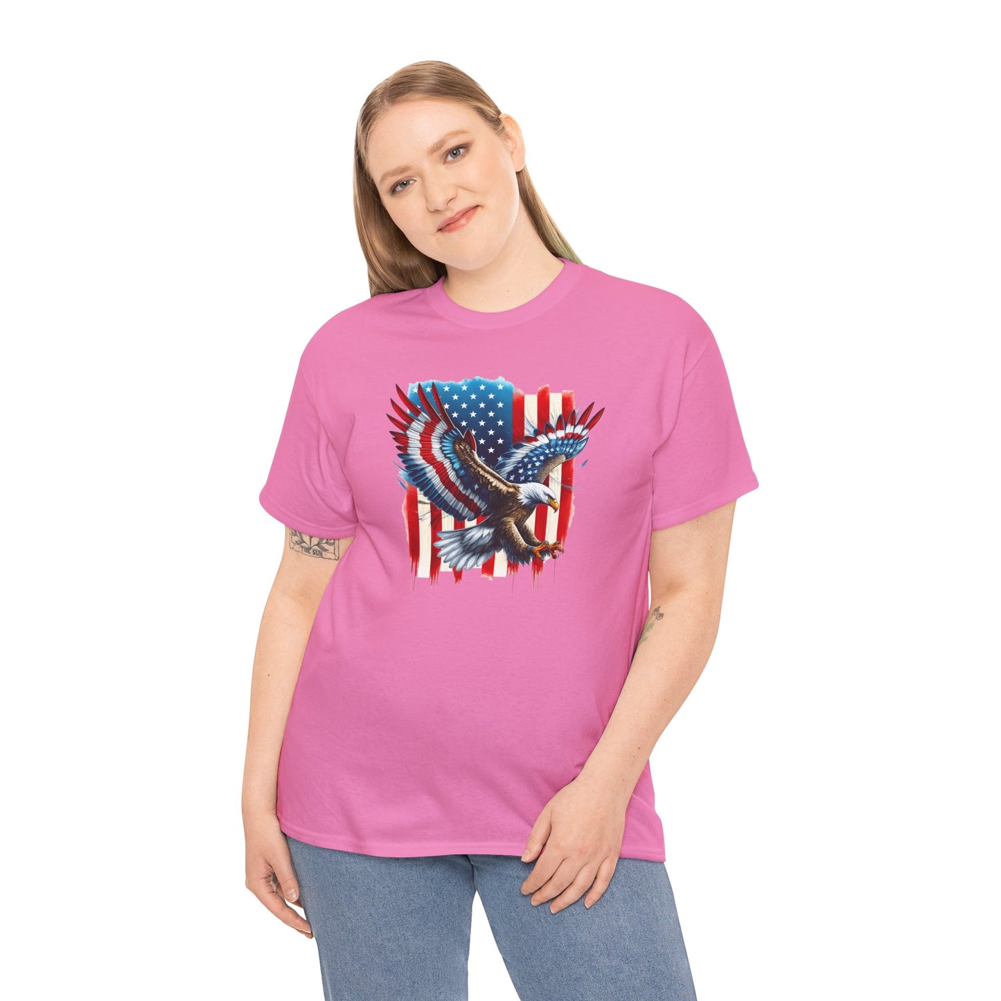 Princess Grace Patriotic Eagle Unisex Heavy Cotton Tee