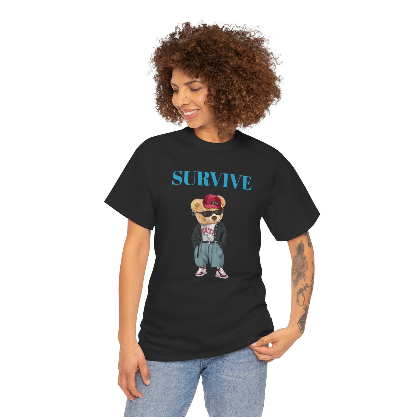 Princess Grace Survive Graphic Unisex Heavy Cotton Tee Trendy Streetwear Style
