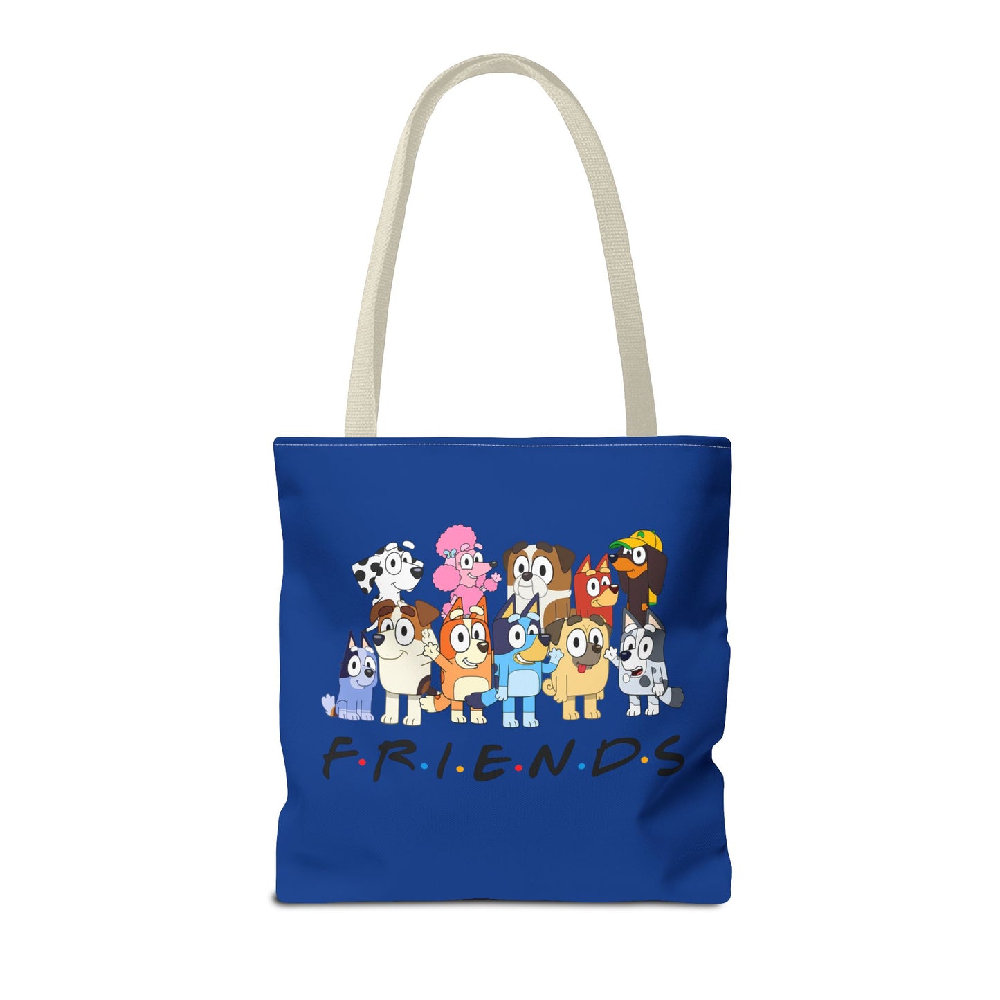 Princess Grace Bluey F.R.I.E.N.D.S. Cartoon Dog Tote Bag Fun & Playful Accessory for Dog Lovers