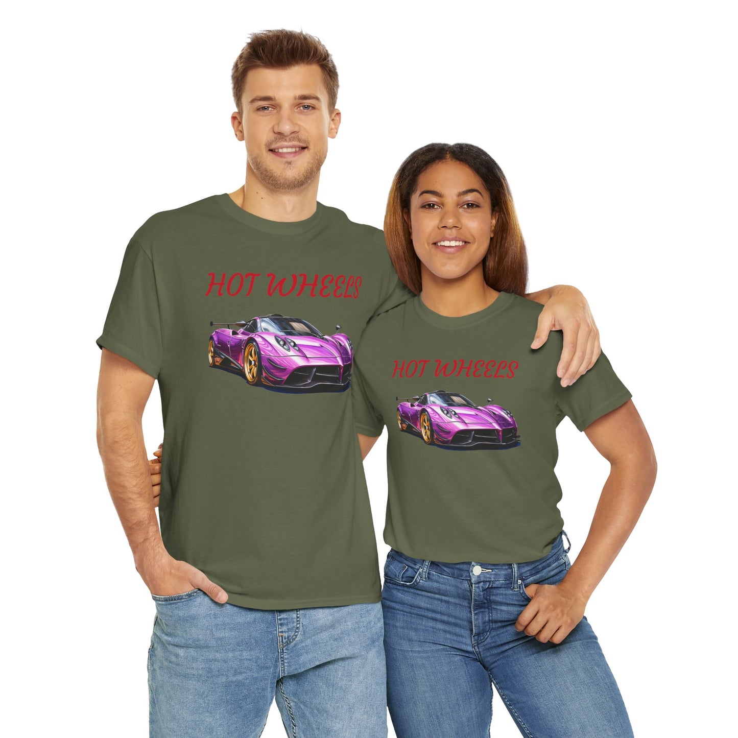 Princess Grace Hot Wheels Unisex Heavy Cotton Tee Retro Car Graphic T-Shirt for Auto Enthusiasts