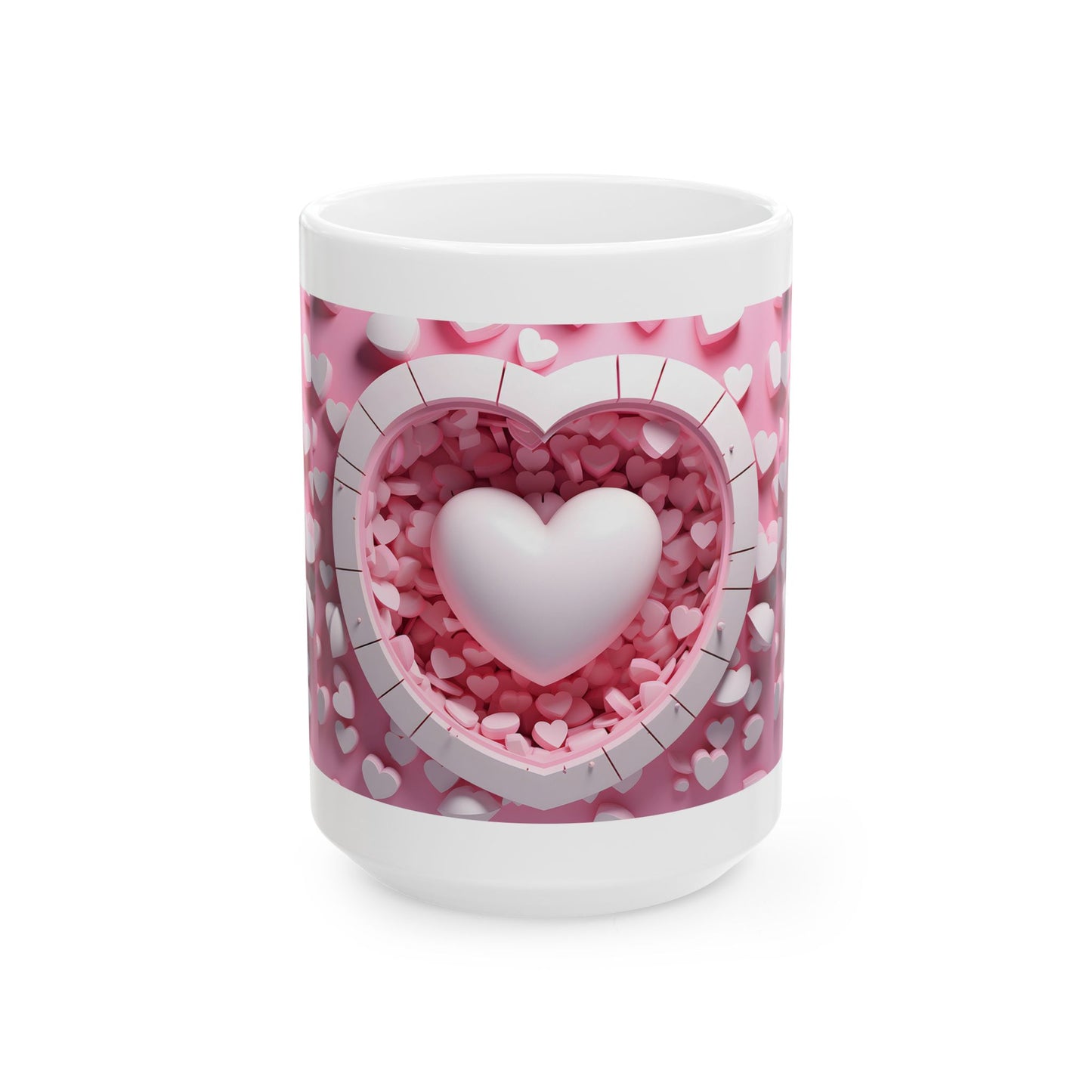 Princess Grace Heart Shaped Love Ceramic Mug Perfect Gift for Valentine's Day or Special Occasions