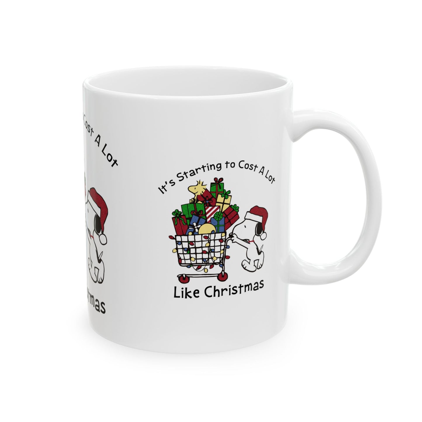 Princess Grace Snoopy Christmas Ceramic Mug Holiday Gift for Dog Lovers