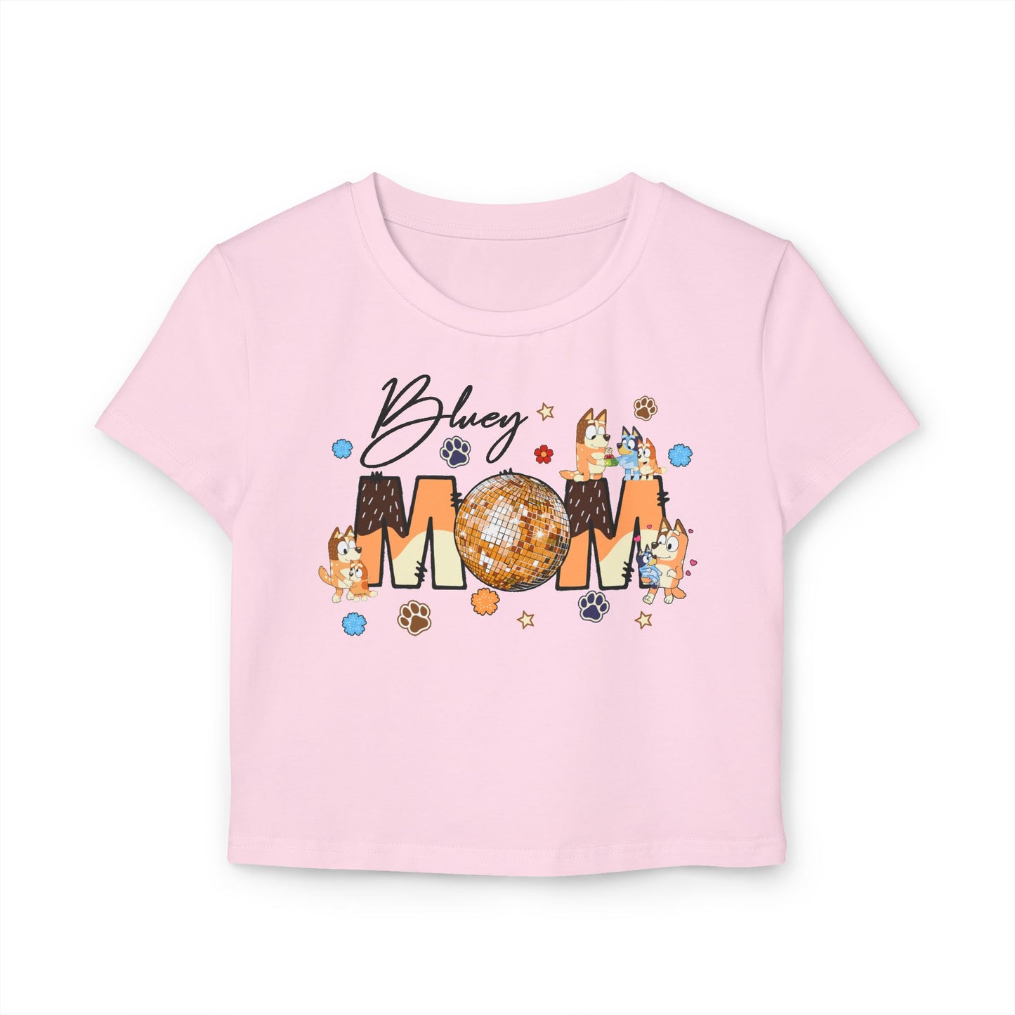 Princess Grace Cute Bluey Mom Baby Tee for Dog Lovers