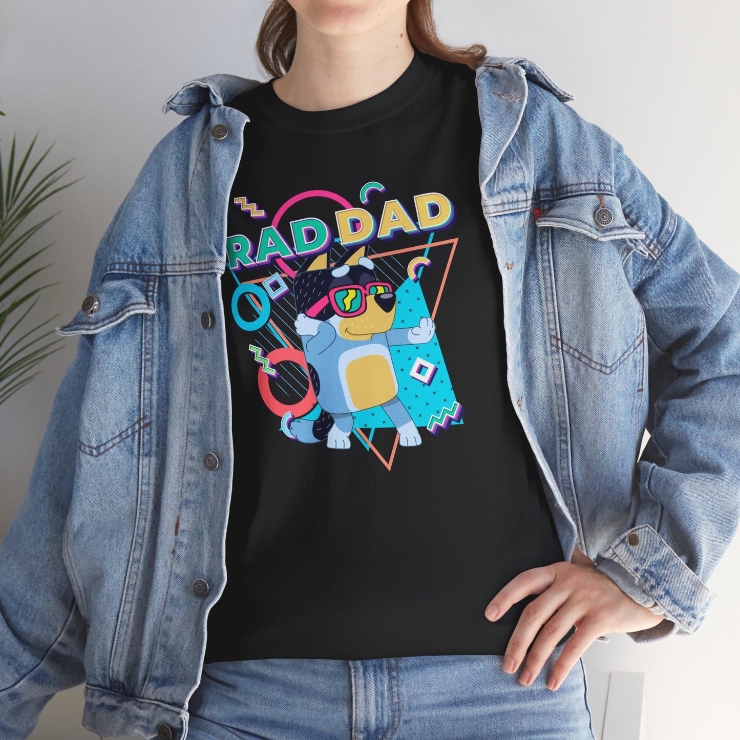 Princess Grace Bluey Funny Rad dad Unisex Heavy Cotton Tee Perfect Gift for Cool Dads