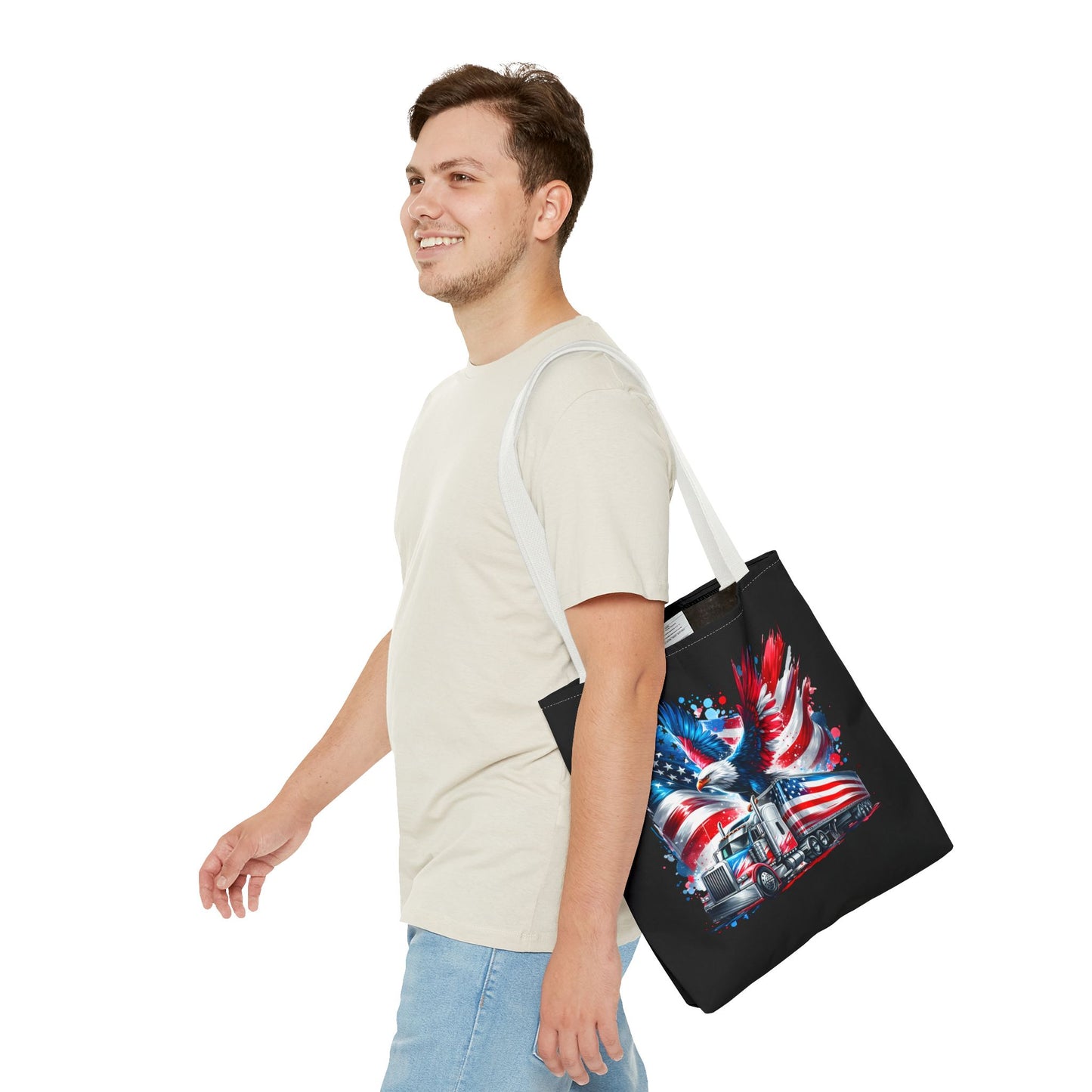 Princess Grace Patriotic Eagle Tote Bag Perfect for Truck Enthusiasts and July 4th Celebrations