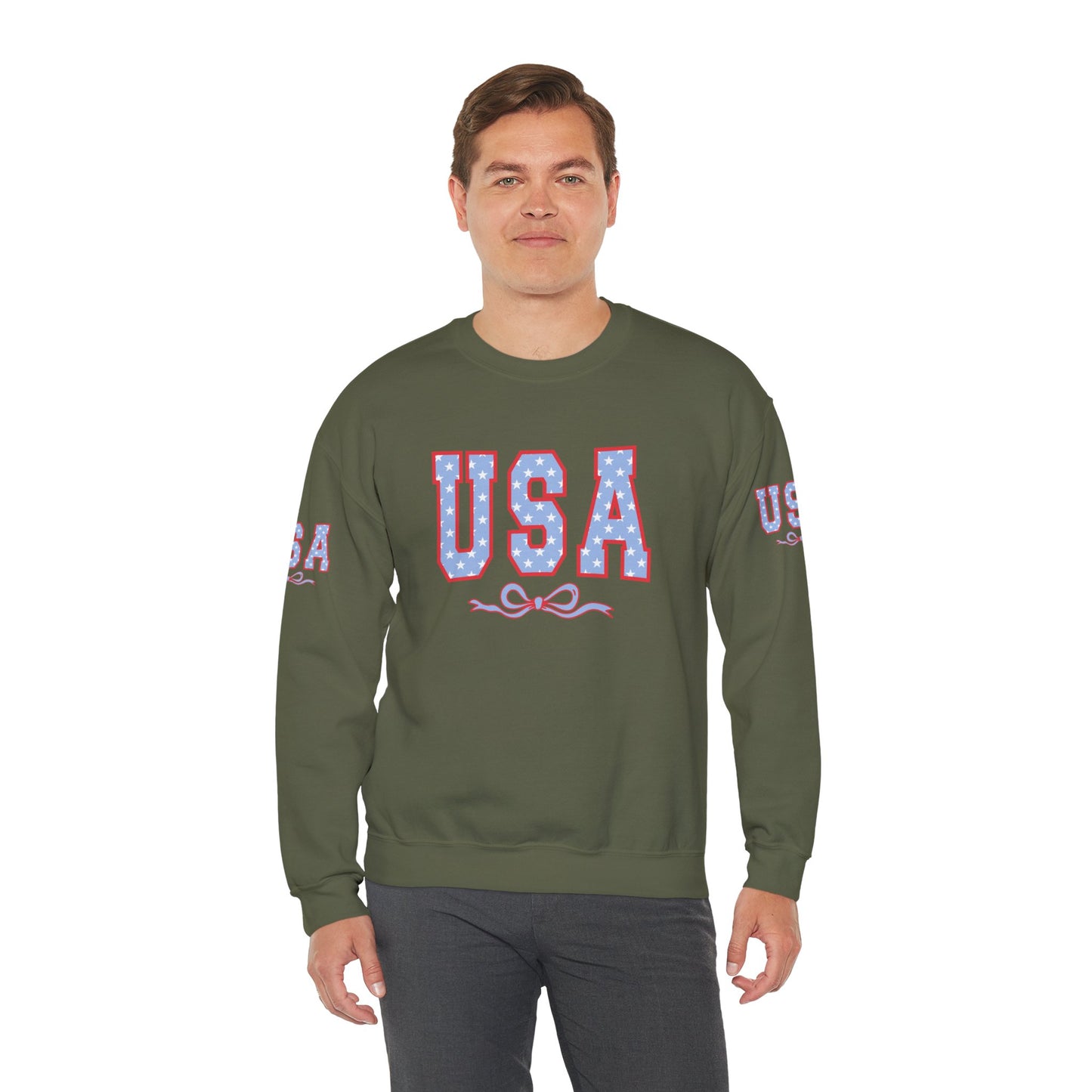 Princess Grace USA Patriotic Crewneck Sweatshirt for All Seasons