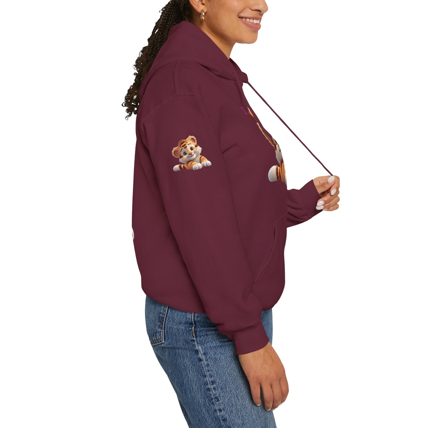 Princess Grace Cute Tiger Design Unisex Heavy Blend Hooded Sweatshirt