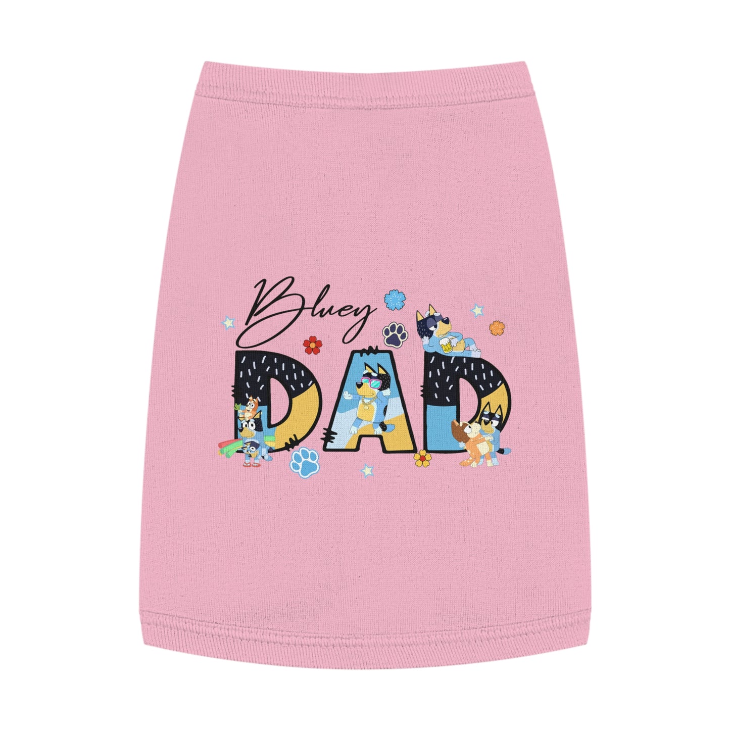 Princess Grace Adorable Bluey Dad Pet Tank Top Fun and Stylish Dog Apparel