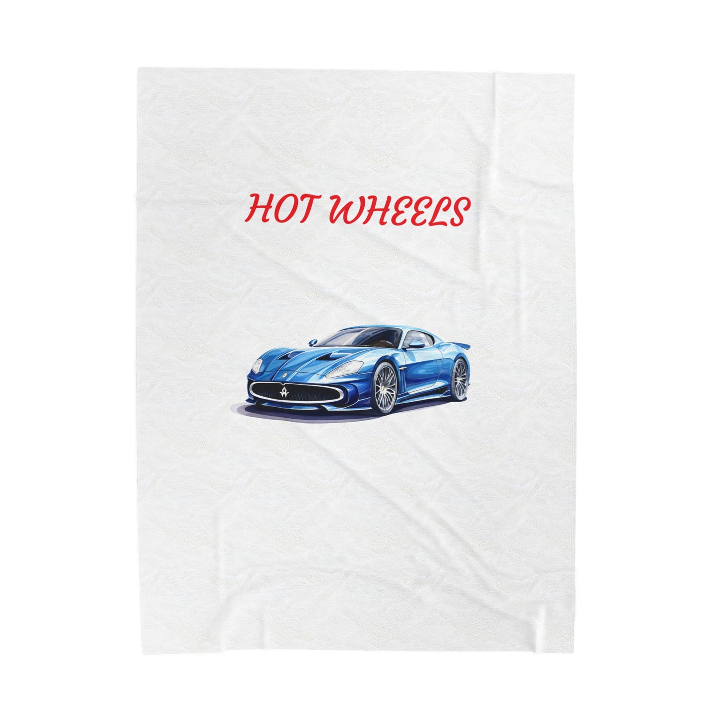 Princess Grace Hot Wheels Velveteen Plush Blanket Cozy Race Car Throw for Kids & Car Enthusiasts