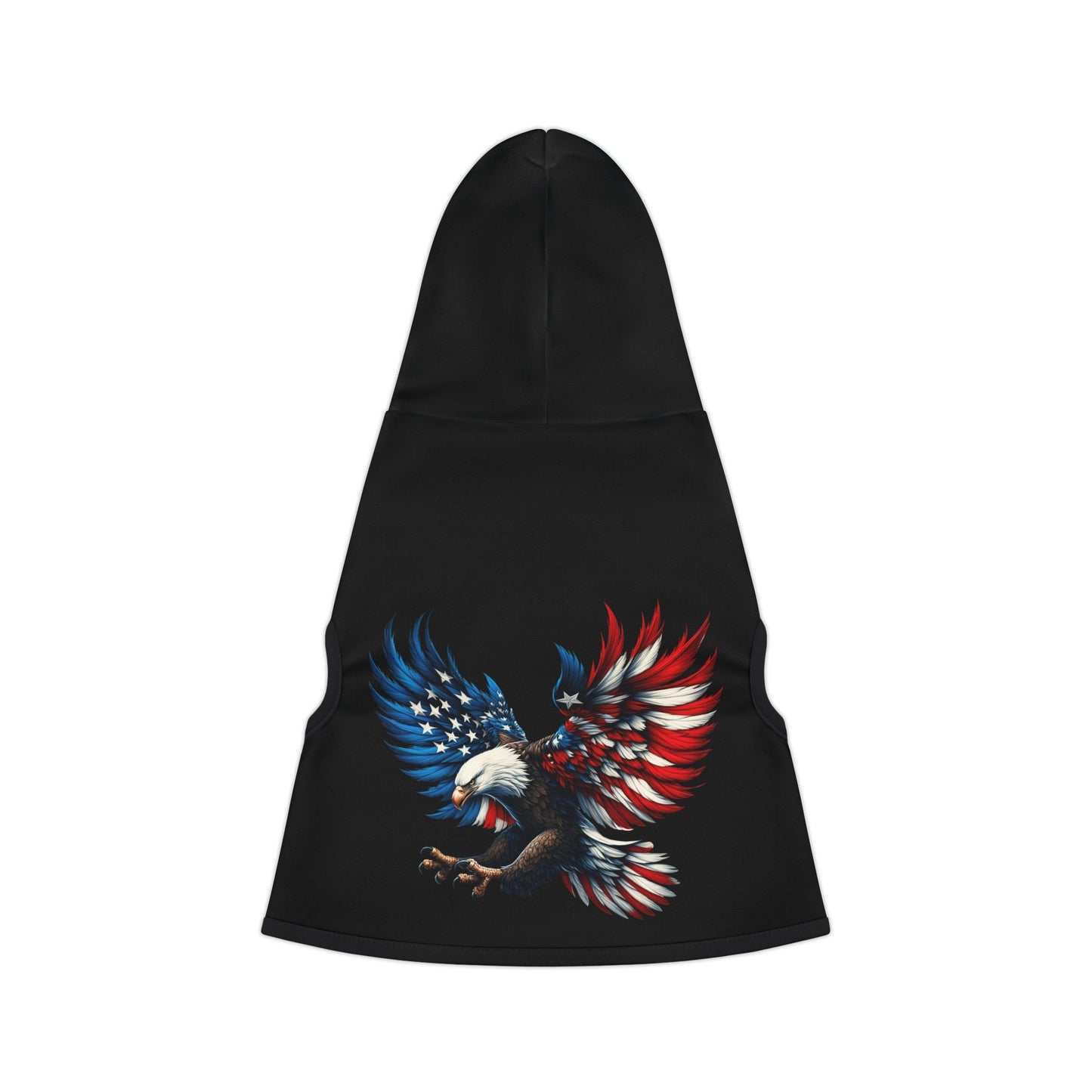Princess Grace Patriotic Eagle Pet Hoodie Perfect for Celebrations & Holidays